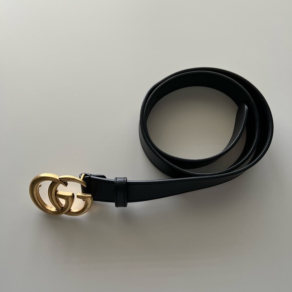GUCCI leather belt with double G buckle - Picture 2 of 6